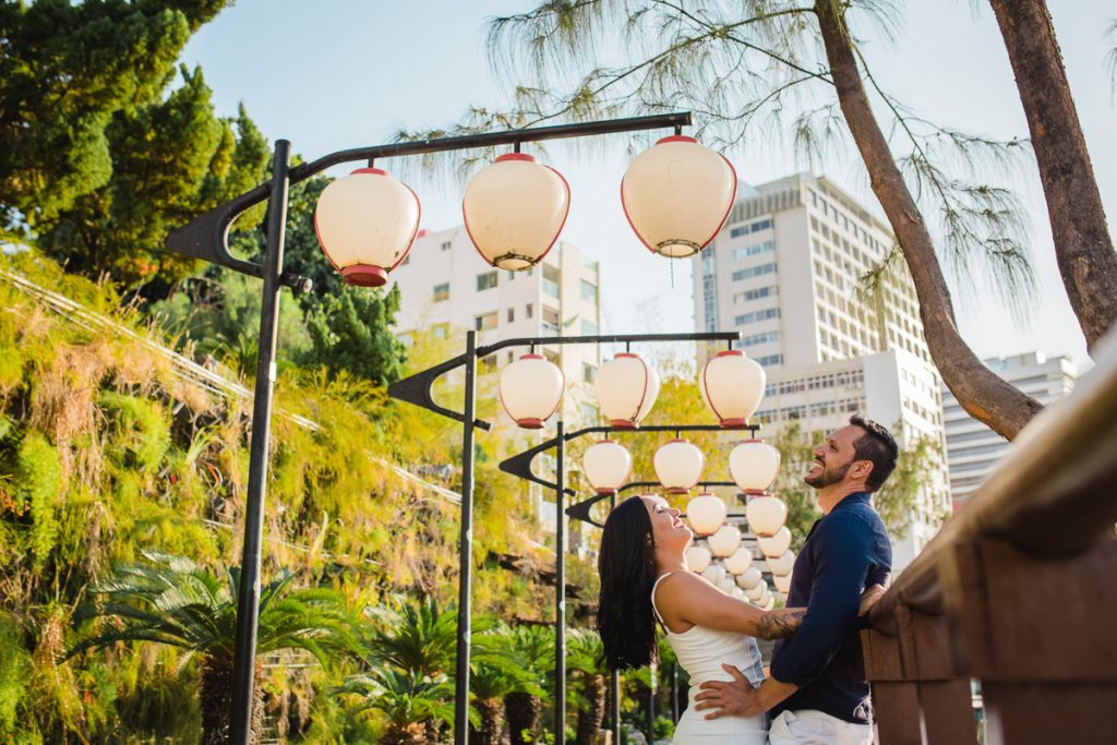 foto de casal no Jardim Japones, Meireles, Fortaleza - CE