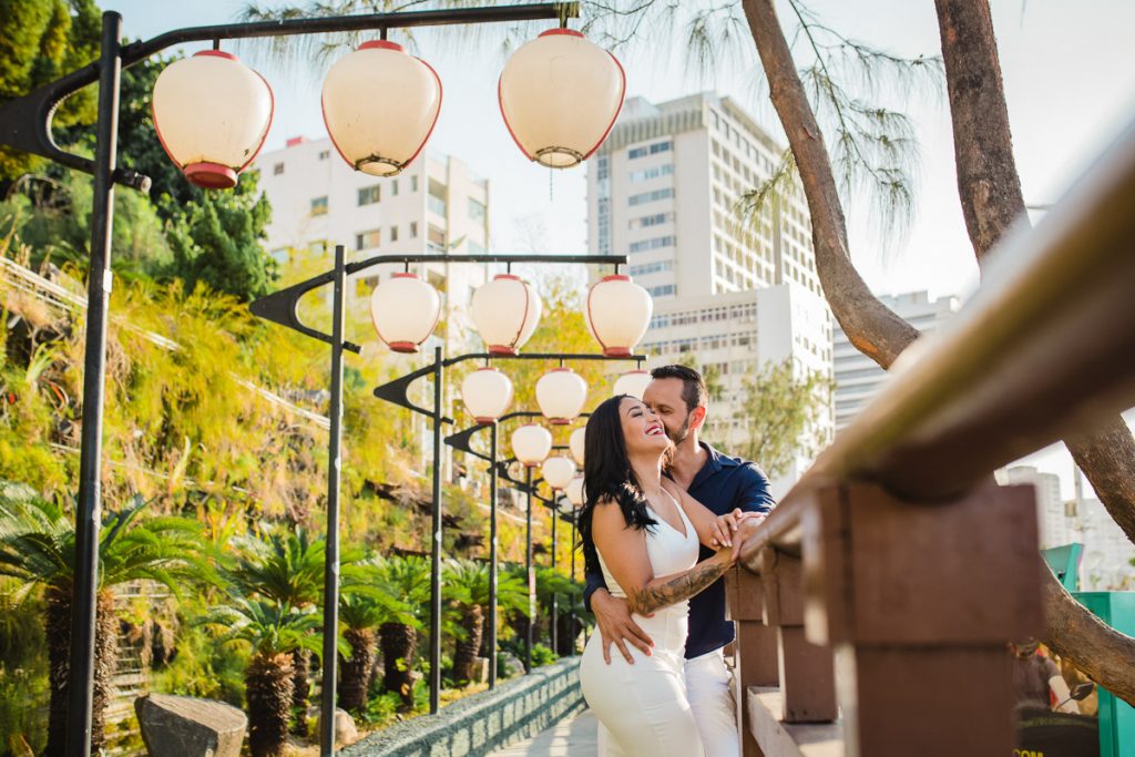 foto de casal no Jardim Japones, Meireles, Fortaleza - CE