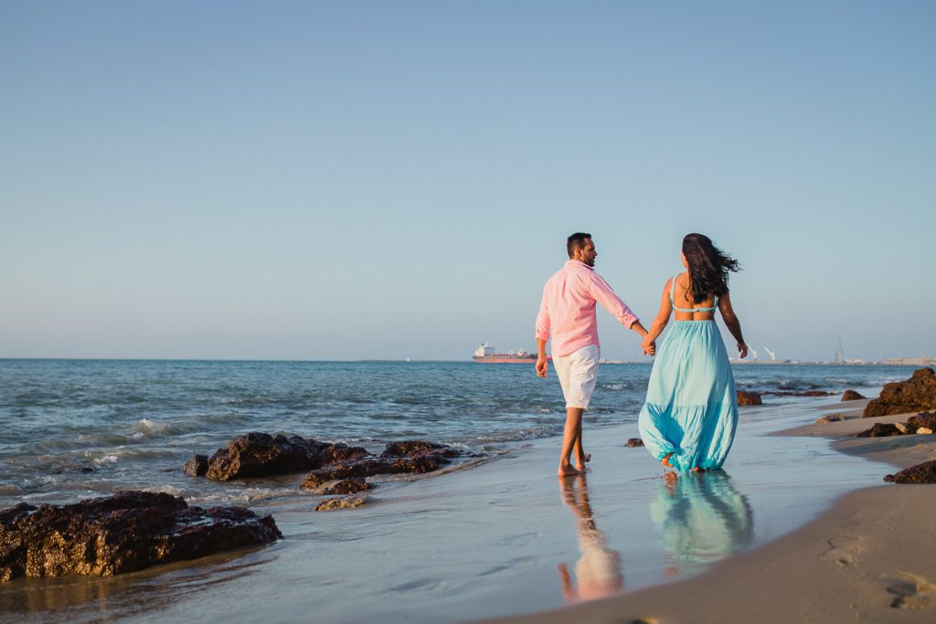 foto de casal na Praia de Meireles, Fortaleza - CE