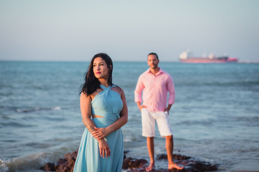 foto de casal na Praia de Meireles, Fortaleza - CE