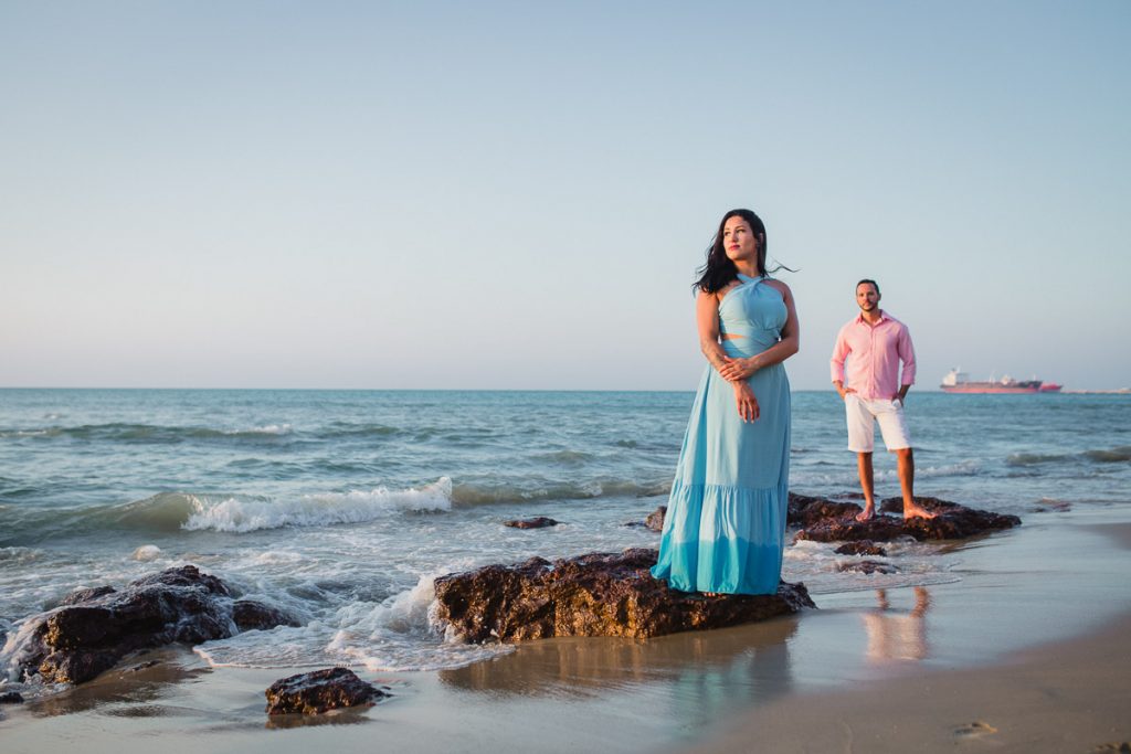 foto de casal na Praia de Meireles, Fortaleza - CE