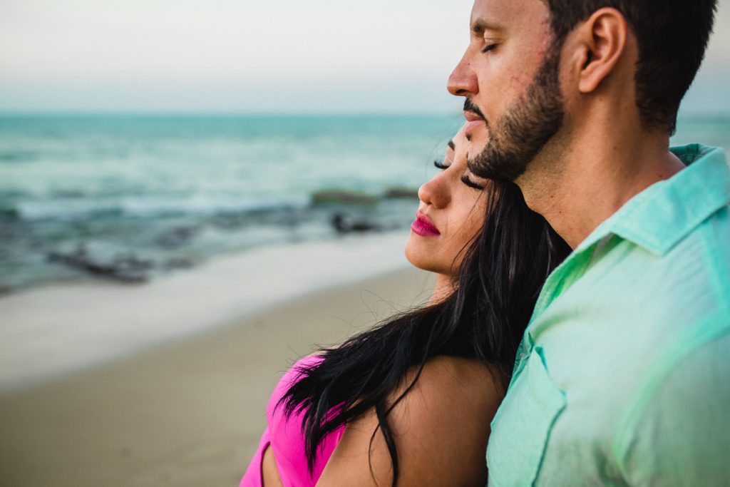 foto de casal na Praia de Meireles, Fortaleza - CE