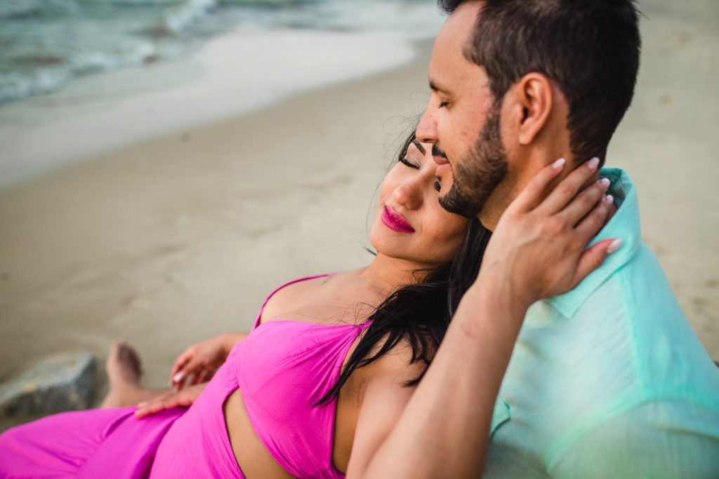 foto de casal na Praia de Meireles, Fortaleza - CE